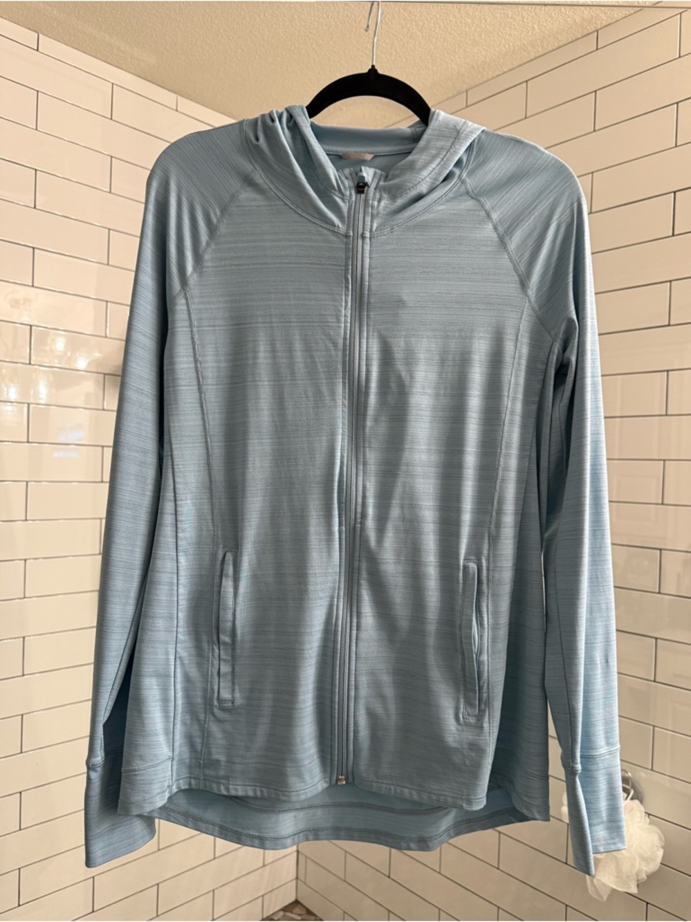 Athleta UPF50 Long Sleeve Zip Up Sun Cover in Medium Tall